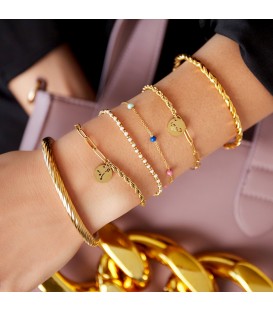 goudkleurige armband met sterrenbeeld weegschaal