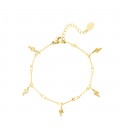 Goudkleurige armband met kleine bliksems