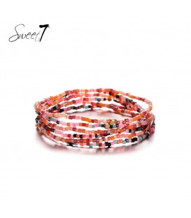 Gekleurde glas kralen armband met meerdere strengen Miyuki beads