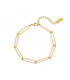 Goudkleurige losse schakelarmband