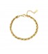 stoere goudkleurige gedraaide schakelarmband.