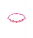 Fuchsia roze armband met bloemetjes