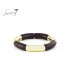 Armband met goudkleur en donkerbruine elementen