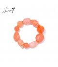 Armband met perzik en oranje kralen