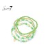 Armband set met frisse groene kralen en gouden accenten