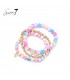Armband set met gekleurde kralen en goudkleurige details