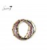 Armband multicolor kralen met goudkleurige accenten