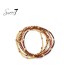 Armband trendy kralenmix in bruin, terracotta en goudkleur